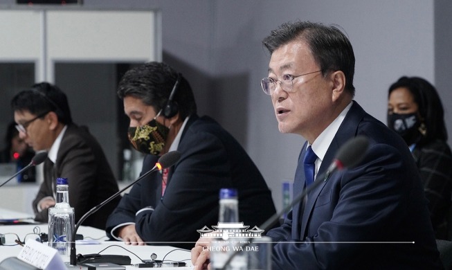 Address by President Moon Jae-in at 26th U.N. Climate Change Conference of the Parties (COP26) Presidency Program “Action and Solidarity”