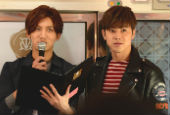 Pop duo TVXQ hosts fan train trip