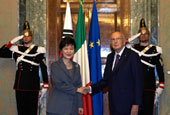 President Park holds summits with Italian PM, president