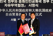 Korea, China officially sign FTA