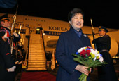 Park arrives in Czech Republic for summits with regional leaders