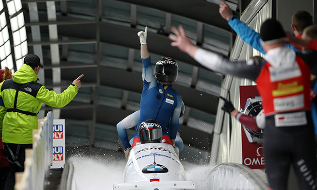 Russia defends 4-man bobsleigh title in Pyeongchang